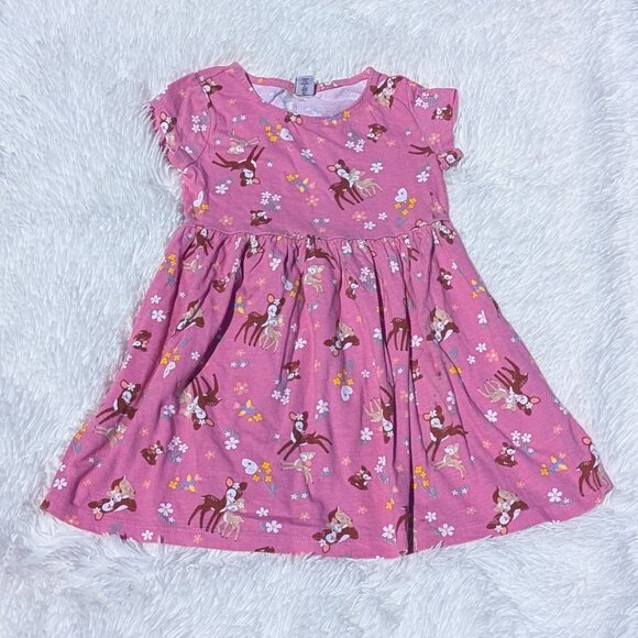 Woodland Wonder Girls’ Dress – Adorable Bambi & Floral Print 2T, 5T, 6/7 - Picture 5 of 5